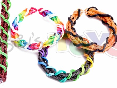 Spiral Wrap Fishtail Bracelet on Rainbow Loom or Monster Tail