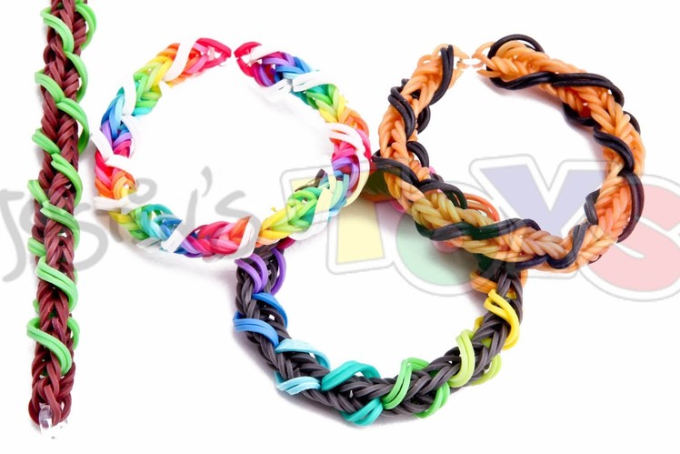 Spiral Wrap Fishtail Bracelet on Rainbow Loom or Monster Tail