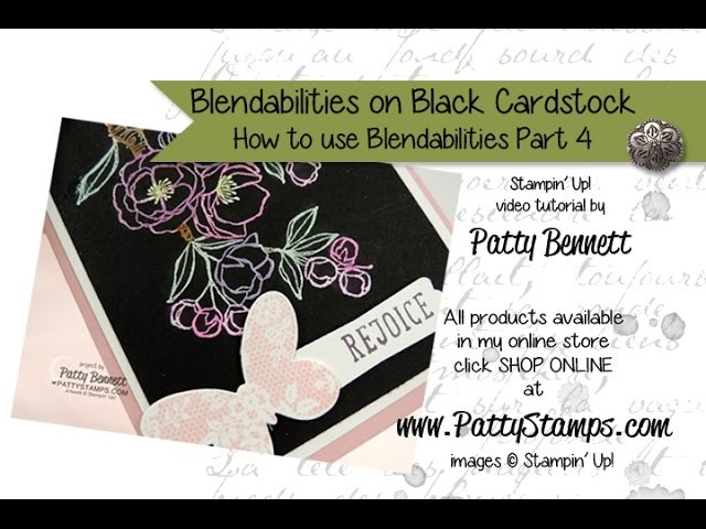 Stampin Up Blendabilities Markers on Black Cardstock