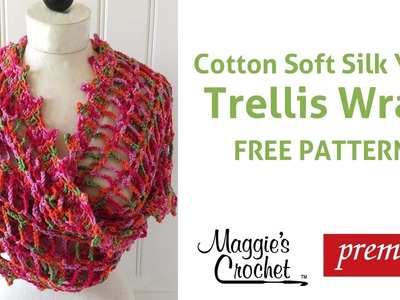 Trellis Wrap Free Crochet Pattern - Right Handed