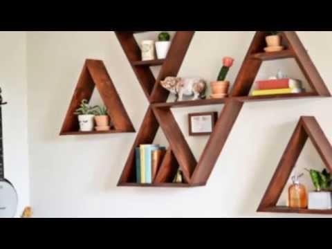 9 Trendy DIY Geometric Wall Shelf Projects