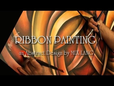 Abstract Ribbon Painting Techniques How to Demo Blending, Shading
