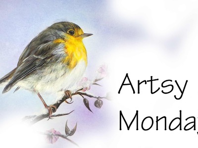 Artsy Monday; Cute Bird.Robin Speed Drawing