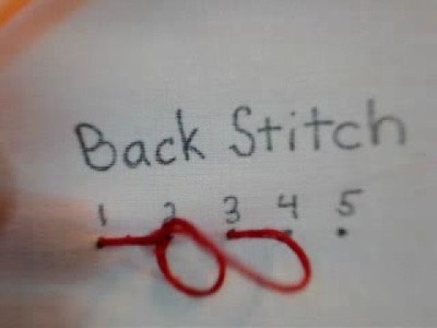 Back Stitch Embroidery How To