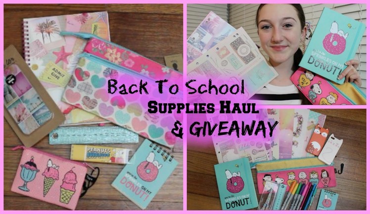 Back To School Supplies Haul 2014 + GIVEAWAY