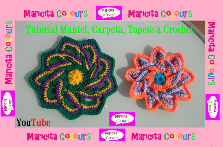 Crochet Tutorial Tapete "Carmen" (Parte 2) por Maricita Colours