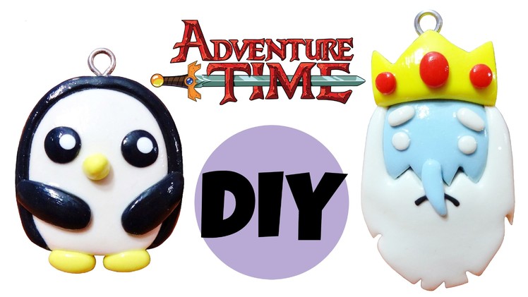 DIY Adventure Time | Gunter + Ice King | Kawaii Polymer Clay Charms