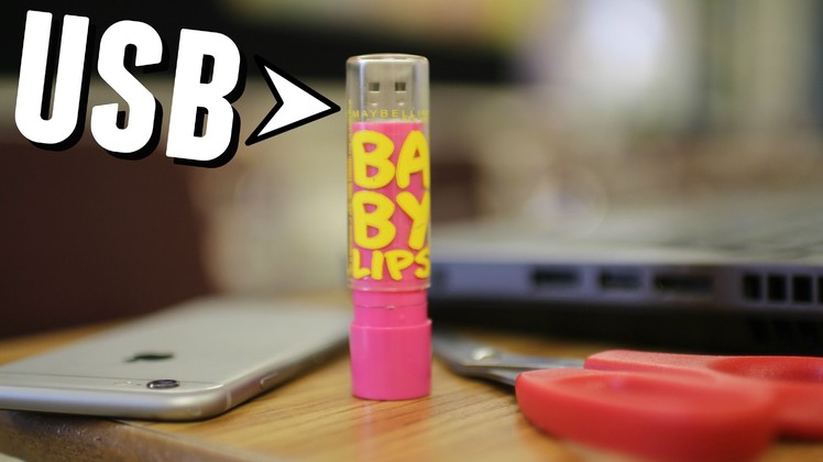 DIY: BABY LIPS USB FLASH DRIVE (School Supplies)