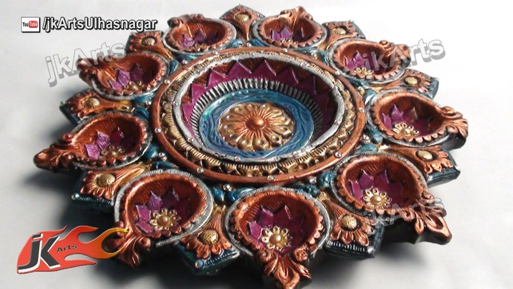 DIY Diwali Diya  Tray Decoration| How to |  K Arts 419