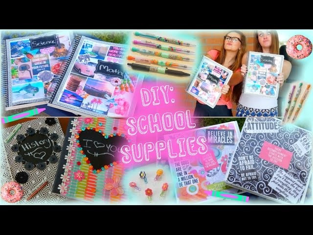 DIY: Easy & Inexpensive Back to School Supplies Ideas! ♡ | Jessica Reid