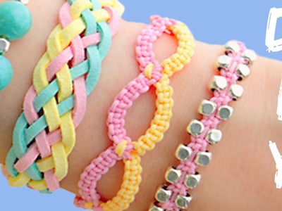 DIY friendship bracelets! 4 Easy Stackable Arm Candy projects!