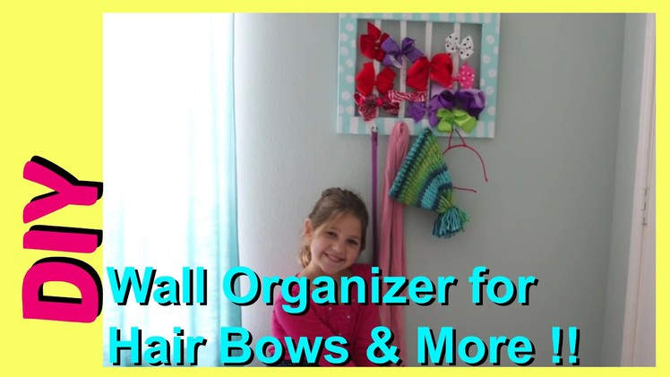 DIY Hair Bow Accessory Organizer | Cute Easy Wall Decor | Hair Bows, Headbands, Hats, Belts, Scarves