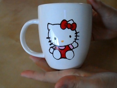 DIY: Mug painting 3 (Hello Kitty)