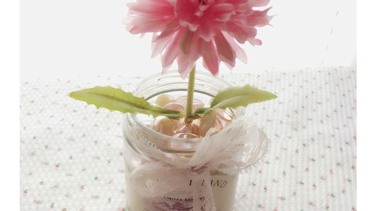 DIY : Shabby Chic Mason Jar Flower Vase Series # 3
