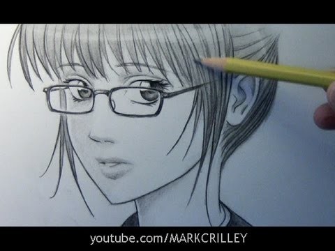 Drawing Time Lapse: Woman with Glasses
