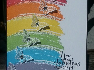 Easy Rainbow card using Stampin' Up!'s new Work of Art!