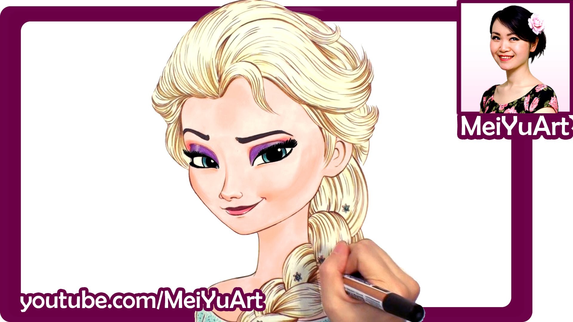 How I Draw Elsa From Frozen MeiYuArt