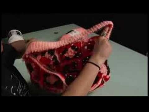 How to Crochet a Bag : Crochet: Attaching Strap to Bag