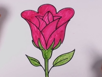 How to Draw a Rose Easy - Open Rose Art Tutorial CC