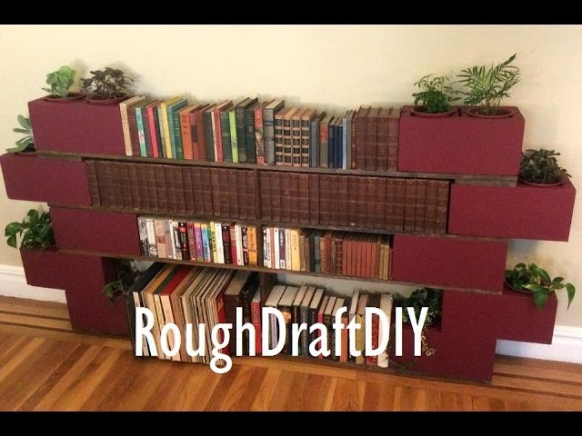 How to make a Bookshelf with no nails or screws -- by RoughDraft DIY