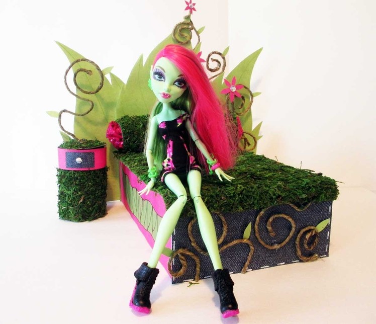 How to make a Venus McFlytrap Doll Bed Tutorial. Monster High