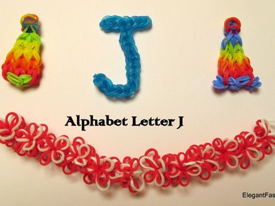 How to make alphabet letter J charm on rainbow loom