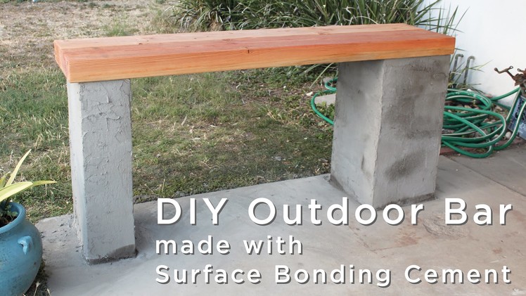 How to make an outdoor bar using surface bonding cement