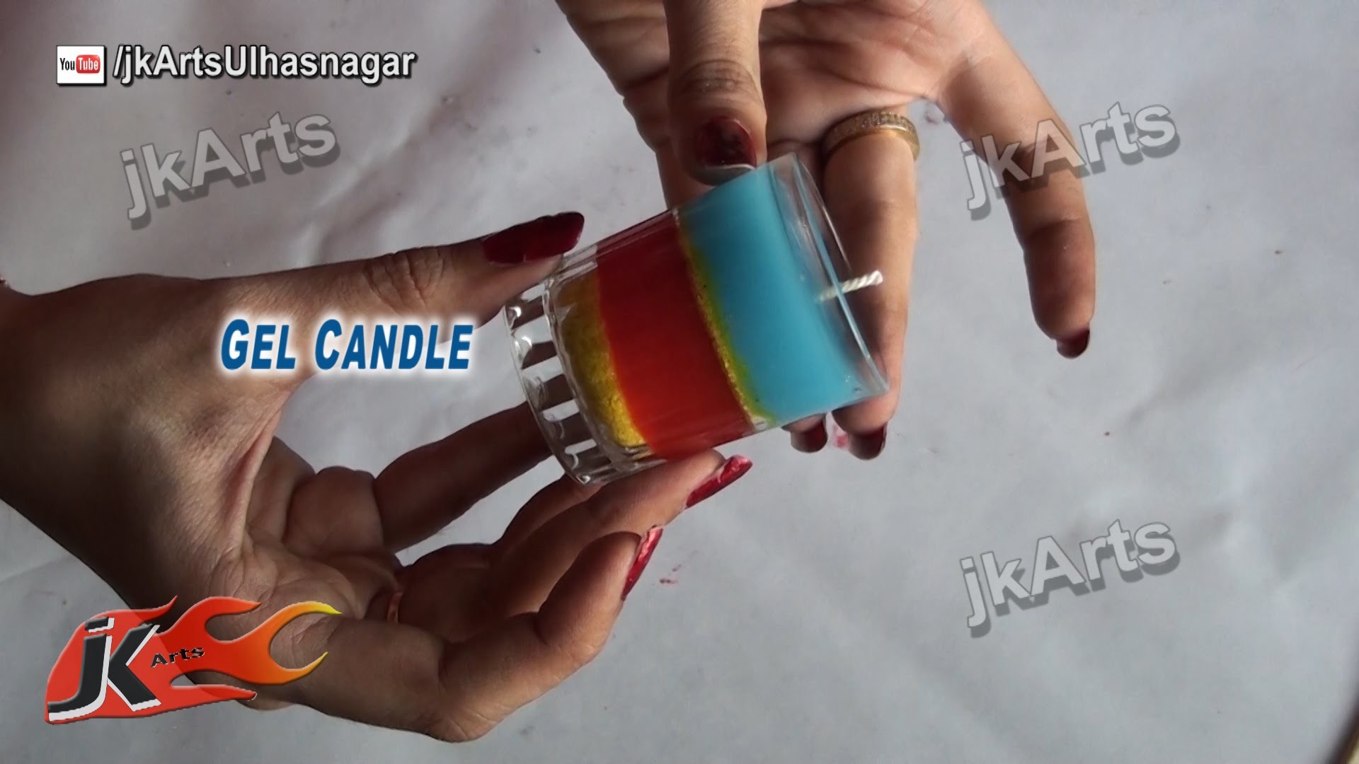 HOW TO: make Layered Gel Candle  - JK Arts 487