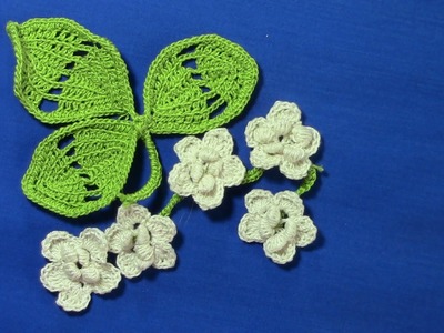 Irish Crochet Blackberry Motif part 1, leaf