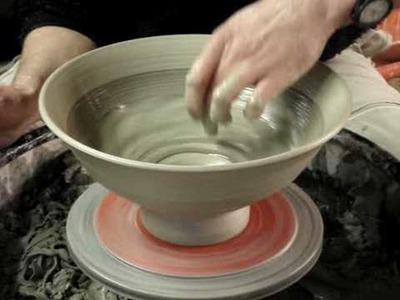 Making a big clay pottery salad bowl demo how to make a