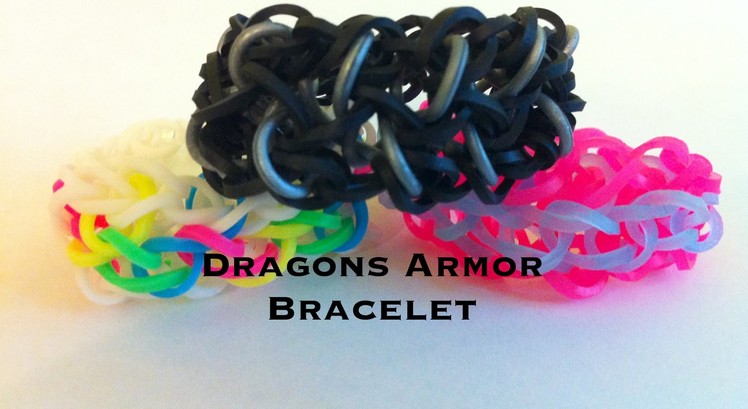 NEW Dragons Armor rainbow loom bracelet