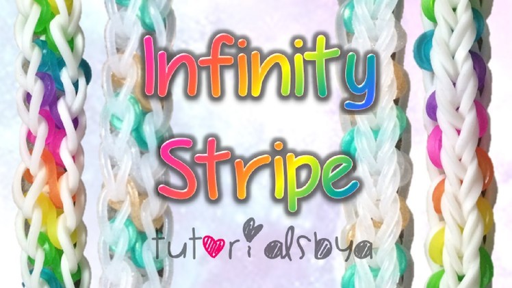NEW REVERSIBLE Infinity Stripe Rainbow Loom Bracelet Tutorial