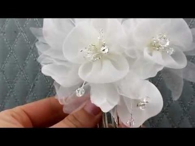Organza Brida Hairl Flower by Hair Comes the Bride