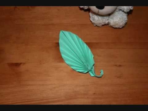 Origami leaf with bear- Stop Motion