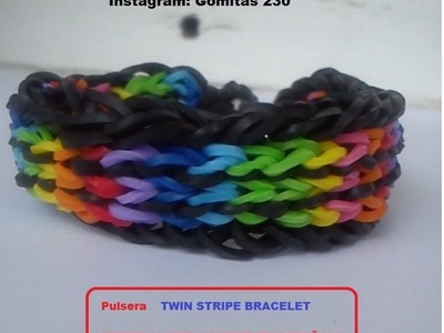 Parte 2 Tutorial pulsera twin stripe bracelet