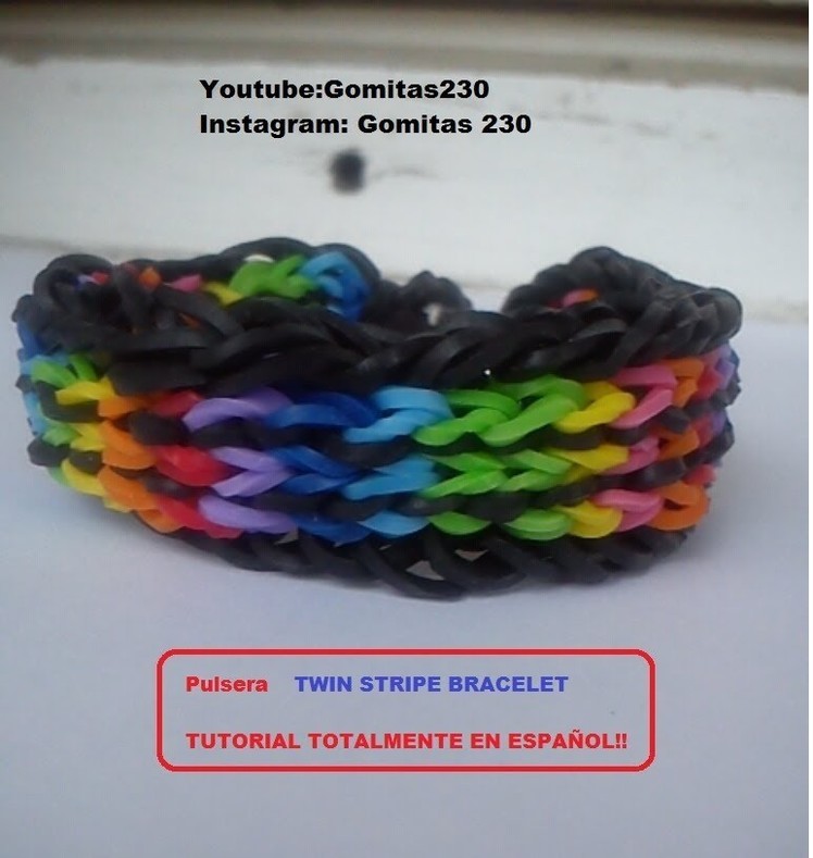 Parte 2 Tutorial pulsera twin stripe bracelet