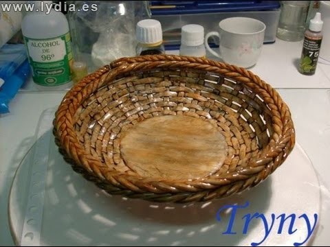 Porcelana Fria: Como hacer Cesta. Cold porcelain "How to make a basket"