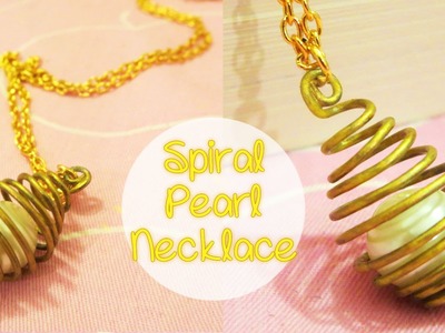 Spiral Pearl Necklace charm DIY | Sunny DIY