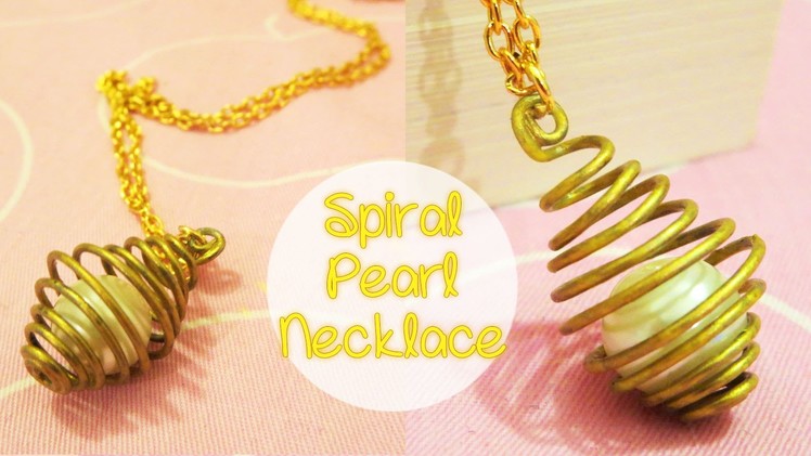 Spiral Pearl Necklace charm DIY | Sunny DIY