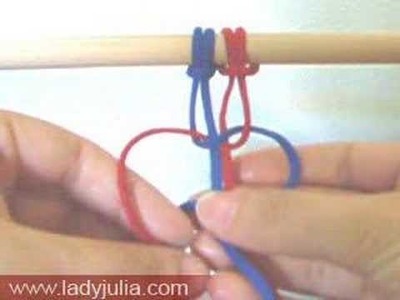 Square knot with four cords