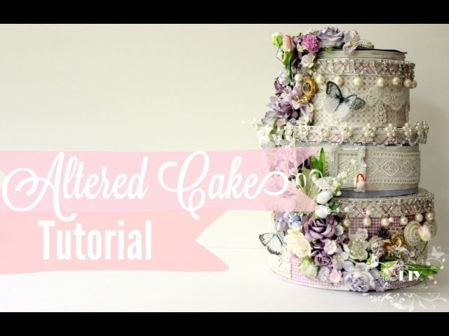 Tutorial | Easy How to do Altered Paper Wedding Cake Stack | Faux Cake | ShabbyChic style