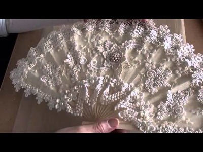 Altered Vintage lace fan