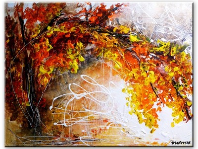 Amazing landscape abstract painting by Peter Dranitsin - Shared Memories - acrylics on canvas