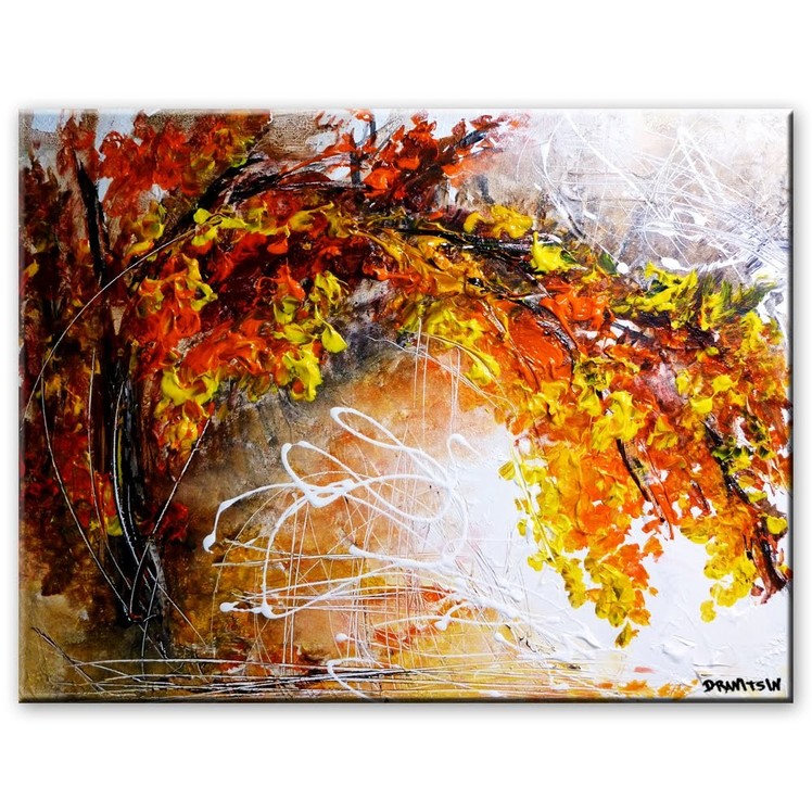 Amazing landscape abstract painting by Peter Dranitsin - Shared Memories - acrylics on canvas
