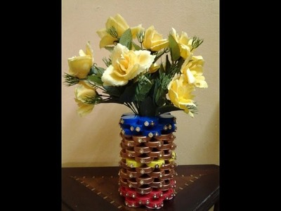 Best Out Of Waste Plastic Caps transformed to a Lovely Flower Vase
