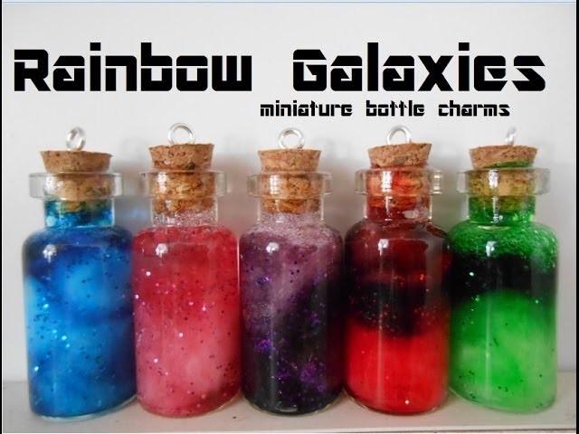 Bottle charm: Rainbow Galaxy