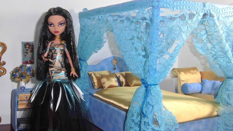 Como fazer cama para boneca Monster High Cleo de Nile e Draculaura