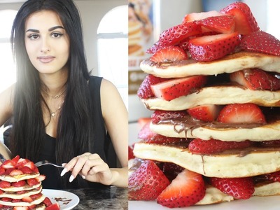 Cooking With Wolf - Nutella Strawberry Protein Pancakes!