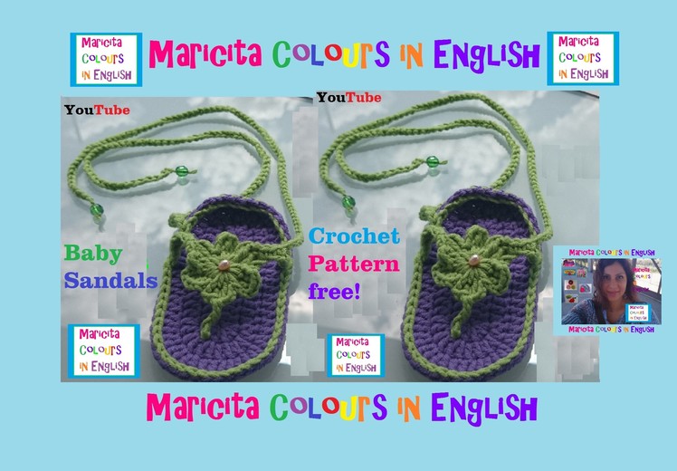 Crochet Baby Sandals "Nora" (Part 1) by Maricita Colours in English
