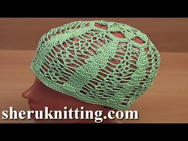 Crochet Summer Lace Hat Tutorial 57 Part 1 of 2